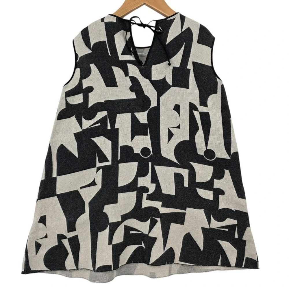 Roksanda Blossom Girls 6 Abstract Geometric Linen‎ Blend Dress